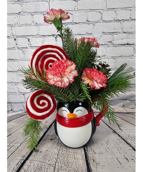 Peppermint Penguin Hug Mug