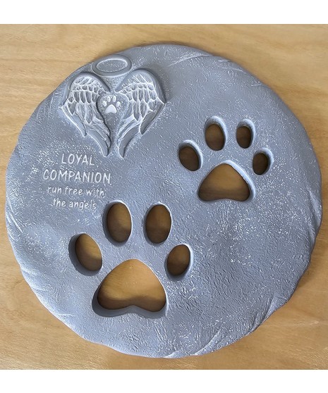 Paw Print Garden Stone