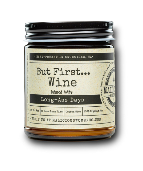 Malicous Women soy candles in apothocary style jars