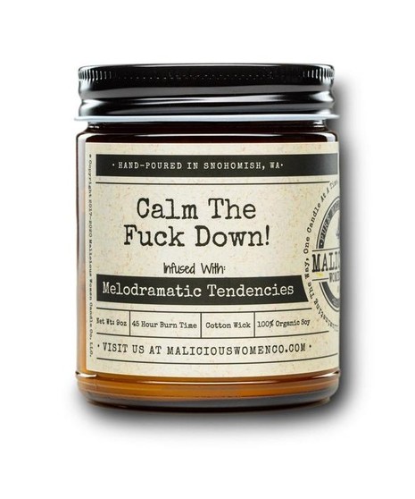 Malicous Women soy candles in apothocary style jars