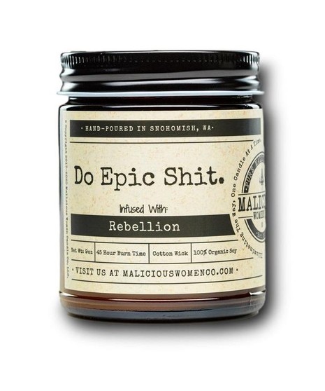Malicous Women soy candles in apothocary style jars