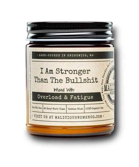 Malicous Women soy candles in apothocary style jars