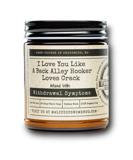 Malicous Women soy candles in apothocary style jars