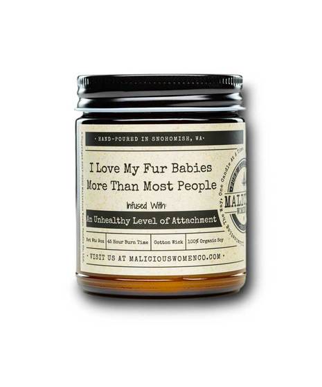 Malicous Women soy candles in apothocary style jars
