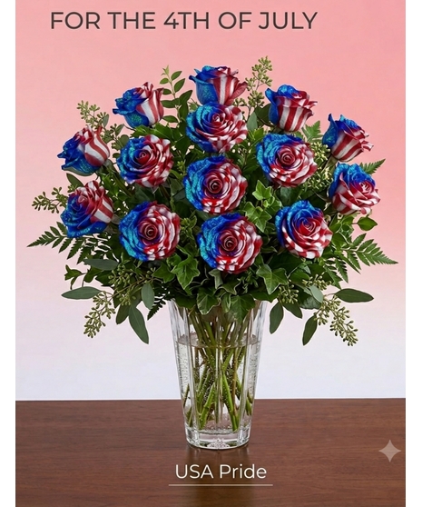 Home of The Brave Rose Arrangement