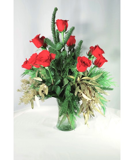 Winter Romance Red Roses