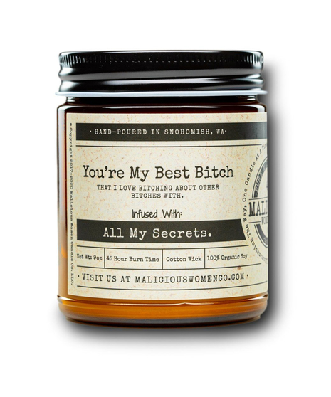 Malicous Women soy candles in apothocary style jars