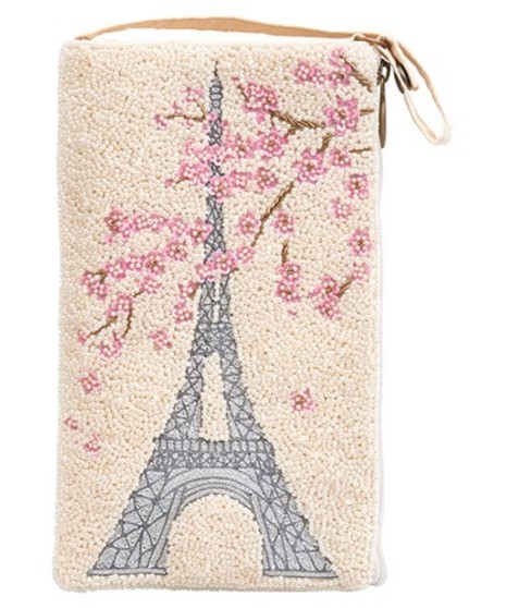 Bamboo Trading Company Club Bags featuring different designs. Hand beaded & embroidered bags for carrying your phone, credit card and cash