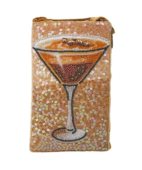 Bamboo Trading Company Club Bags featuring different designs. Hand beaded & embroidered bags for carrying your phone, credit card and cash