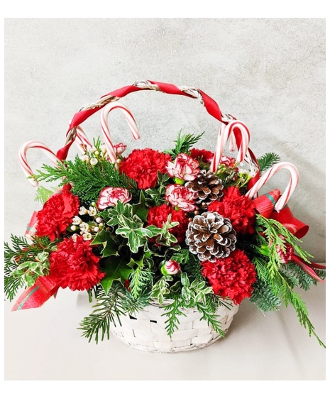 Candy Cane Cheer Basket
