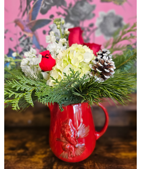 Prescott Christmas Cardinal Pitcher