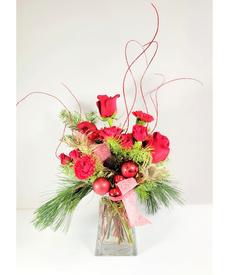Ruby Red Christmas Arrangement