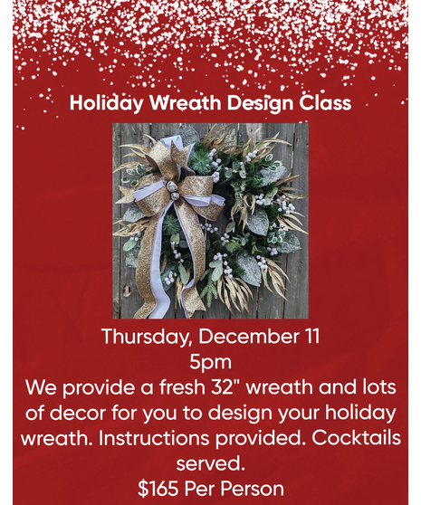 12/11 Holiday Wreath Design Class