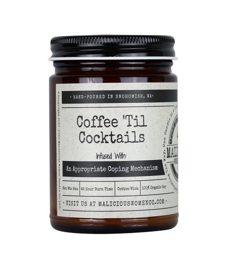Malicous Women soy candles in apothocary style jars