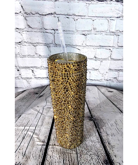 3 Roses in Rhinestone Tumbler