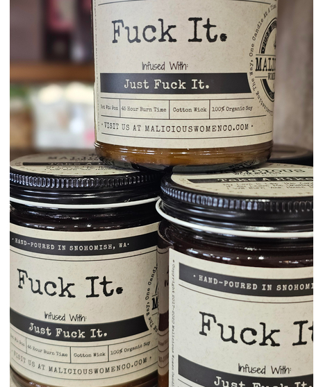 Malicous Women soy candles in apothocary style jars