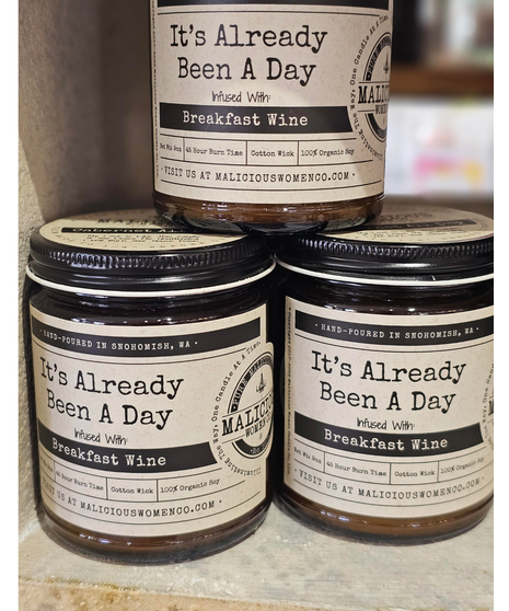Malicous Women soy candles in apothocary style jars