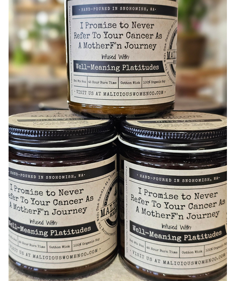 Malicous Women soy candles in apothocary style jars