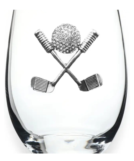 Discover rhinestone golf glasses, beaded clutches, and country club glam perfect for the course or the 19th hole