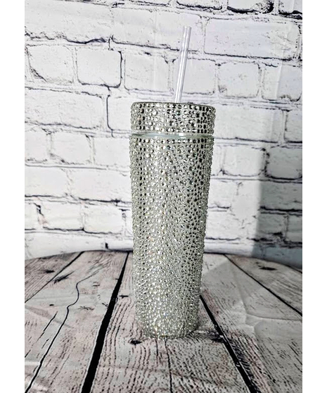 3 Roses in Rhinestone Tumbler