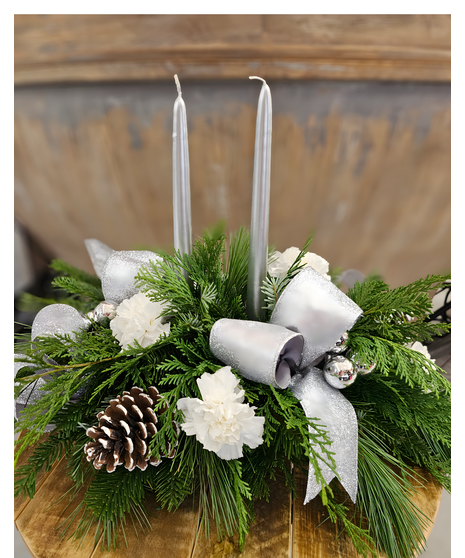 Silver Frost Centerpiece