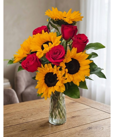 Rosy Sunflowers