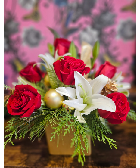 Frosted Crimson Elegance